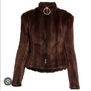 $2850 Retail-Balmain Brown Fur Jacket🔥🔥